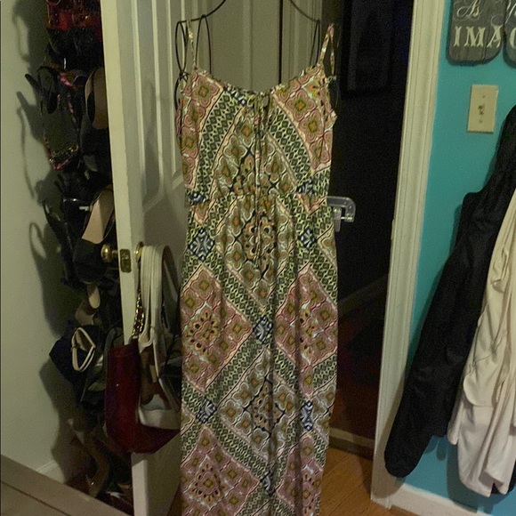 Multicolor Patterned Maxi Dress - Picture 1 of 6